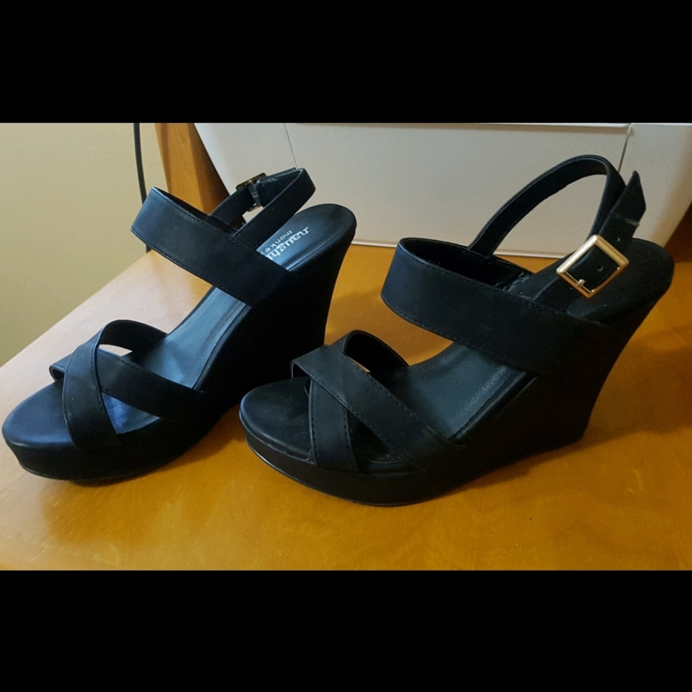 Black Naughty Monkey wedges